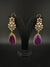 Kundan, CZ, Gold, Doublet Stone Chandelier Long Earrings, Bridal, Moissanite, CZ, Designer jewelry