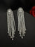 Premium Cubic Zirconia Chandelier extra long earrings, sun style long CZ tassel, Statement Long earring, Bridal, Party, Wedding jewelry
