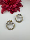 Oxidized Oversized Stud Earrings, Boho Ethnic Jewelry, designer jewelry
