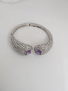 Openable Designer Cuff bracelet with Stones, American Diamonds, crystal stones, CZ, Fits size upto 2.6"