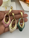 High Quality Premium Enamel and gold Designer Drop Earrings