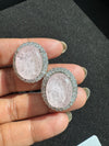 Cubic Zirconia, American Diamond,Doublet stone studs earrings, Indian Jewelry