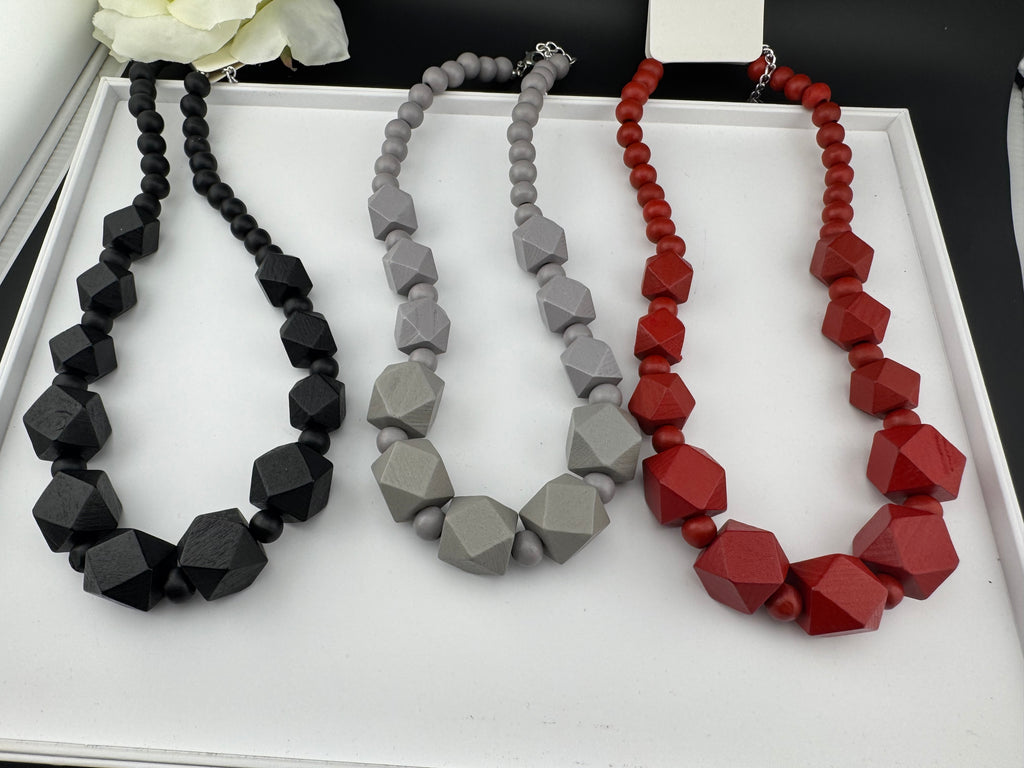 Premium Quality Wooden NECKLACE ONLY in geometric design necklace which is Designer inspired for everyday and party wear