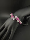 Premium Quality Cubic Zirconia in Nano setting Designer inspired Openable Bracelet/Adjustable Bracelet/Indian jewelry/Silver CZ Bracelet