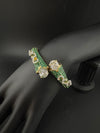 Premium Quality Cubic Zirconia in Nano setting Designer inspired Openable Bracelet/Adjustable Bracelet/Indian jewelry/Silver CZ Bracelet