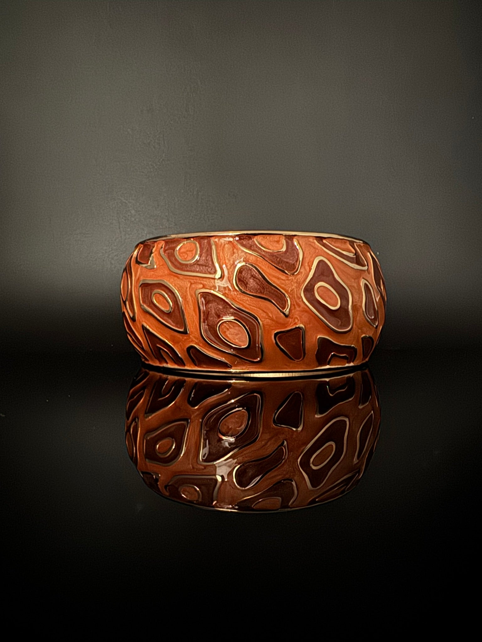 Openable Cuff Bracelet in Enamel and gold polish is Designer inspired Broad bangle/Indian Bracelet/Everyday Bracelet/Fits upto 2.6"