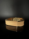 Openable Square Cuff Bracelet in Enamel and gold polish is Designer inspired Broad bangle/Indian Bracelet/Everyday Bracelet/Fits upto 2.6"