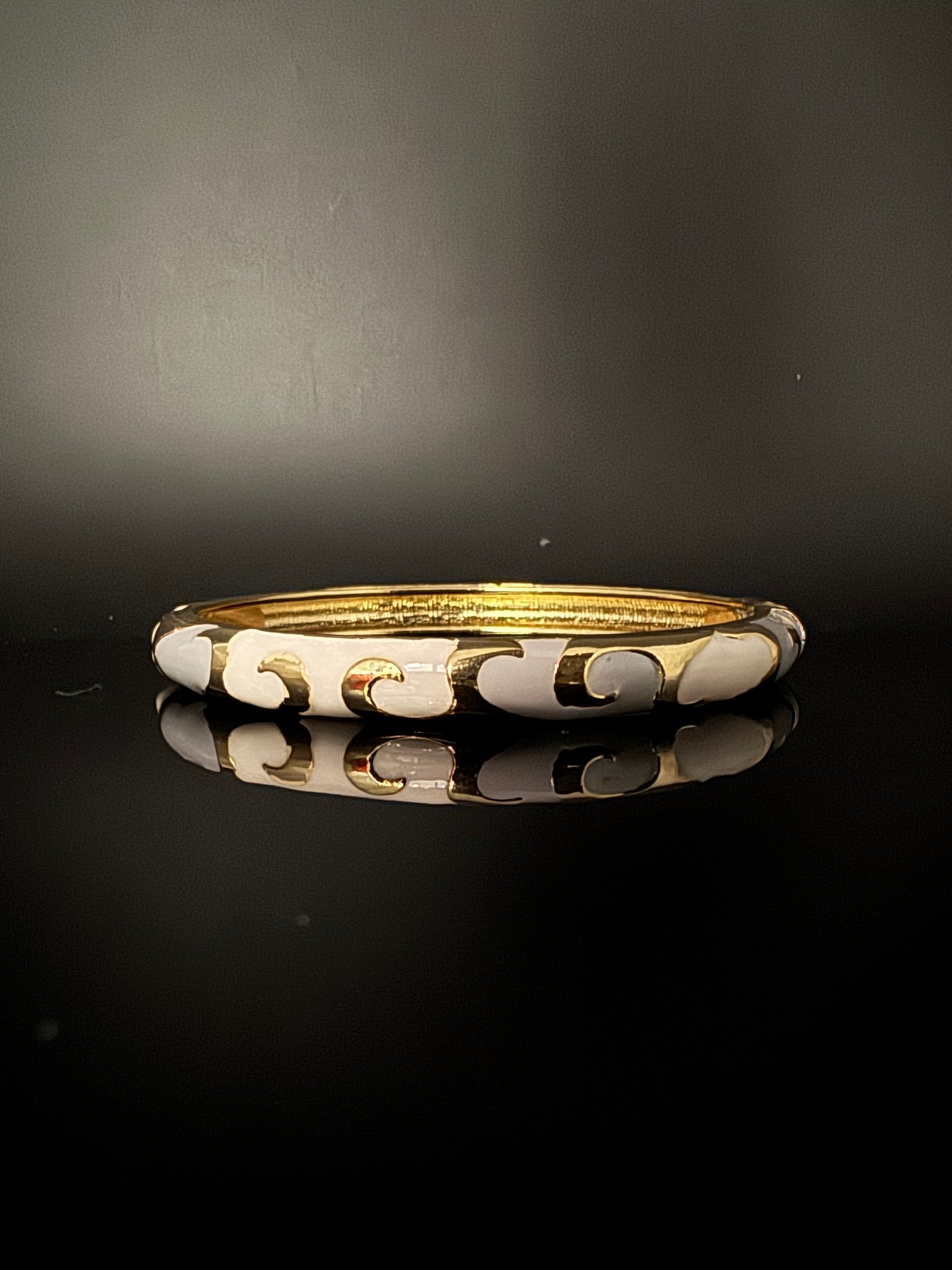 Openable Sleek Cuff Bracelet in Enamel and gold polish is Designer inspired sleek bangle/Indian Bracelet/Everyday Bracelet/Fits upto 2.6"