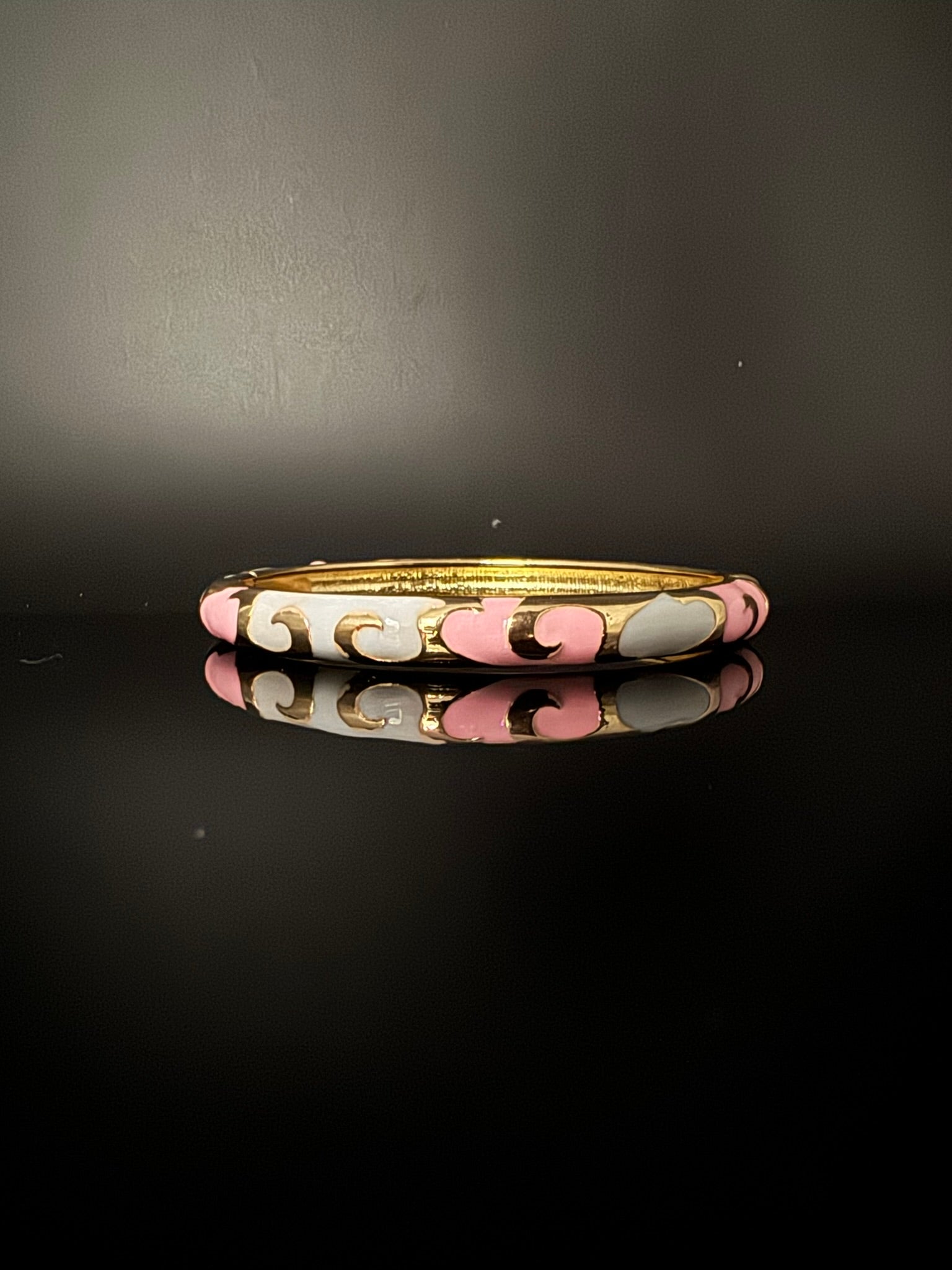 Openable Sleek Cuff Bracelet in Enamel and gold polish is Designer inspired sleek bangle/Indian Bracelet/Everyday Bracelet/Fits upto 2.6"