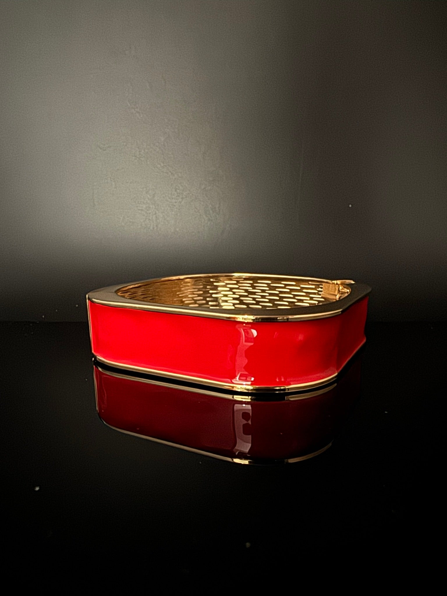 Openable Square Cuff Bracelet in Enamel and gold polish is Designer inspired Broad bangle/Indian Bracelet/Everyday Bracelet/Fits upto 2.6"