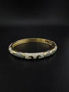 Openable Sleek Cuff Bracelet in Enamel and gold polish is Designer inspired sleek bangle/Indian Bracelet/Everyday Bracelet/Fits upto 2.6"