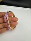 Openable Sleek Cuff Bracelet in Enamel and gold polish Snake Bracelet bangle/Indian Bracelet/Everyday Bracelet/Fits upto 2.6"