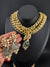 Premium Quality Chunky Gold chain and doublet stone choker Necklace set with earrings/Light green choker set/Stylish thick chunky choker set