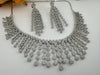 Unique Premium Victorian American Diamond, Cubic Zirconia Bridal Necklace with long earrings