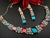 Pink and Multicolor Premium Designer Necklace set with Swarovski crystals, Cubic Zirconia, Bridal Wear Necklace