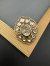Premium Quality Big Ring Moissanite Kundan is Tyaani inspired Adjustable Finger Ring
