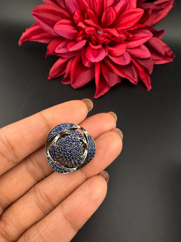 Premium Victorian and Cubic Zirconia(AD) Adjustable Ring Adjustable Finger Ring