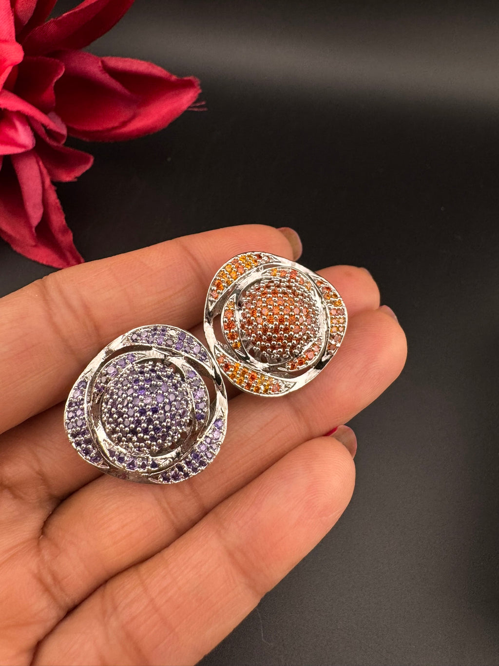 Premium Silver and Cubic Zirconia(AD) Adjustable Ring Adjustable Finger Ring