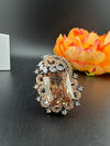 Premium Victorian Adjustable Ring in Crystal and Cubic Zirconia