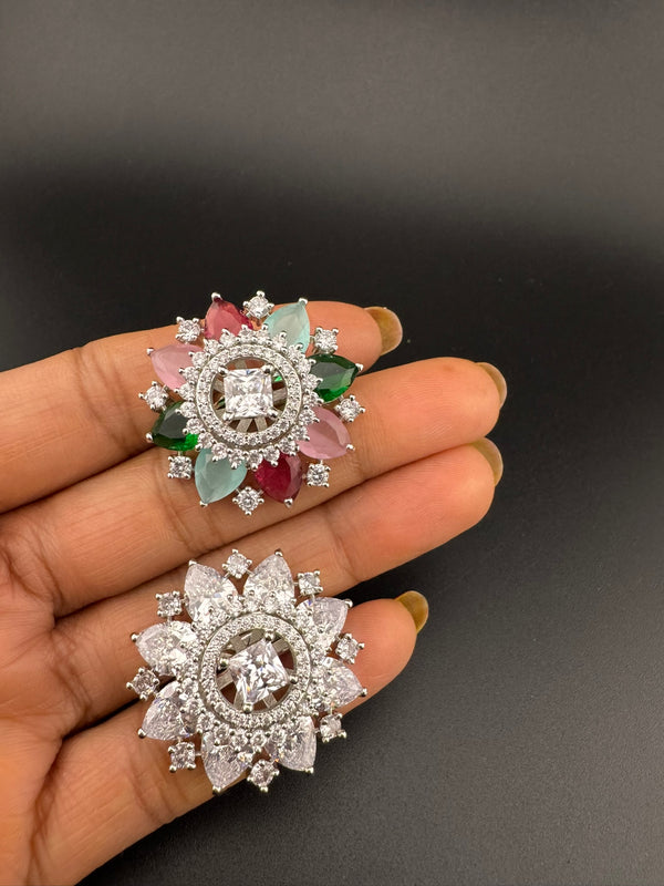 Premium Adjustable Round Ring, stones, CZ unique design