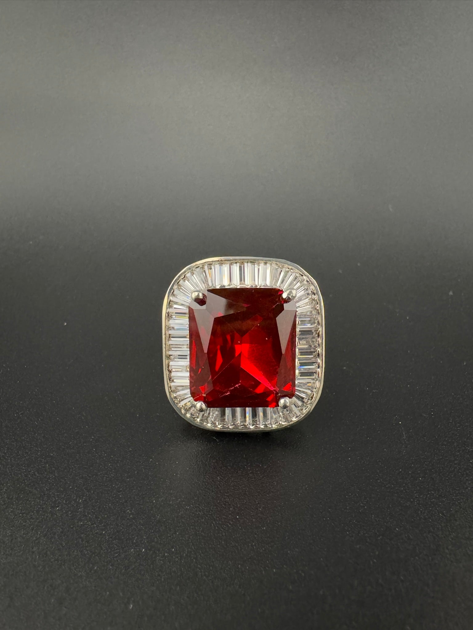 Premium Quality Adjustable Square Ring, Crystals, CZ unique design