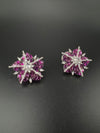 Premium Nano Setting Cubic Zirconia, Crystal stones in Unique setting is Victorian designer Inspired Statement Oversized Stud earrings