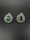 Premium Nano Setting Cubic Zirconia, Crystal stones in Unique setting is designer Inspired Statement Stud earrings