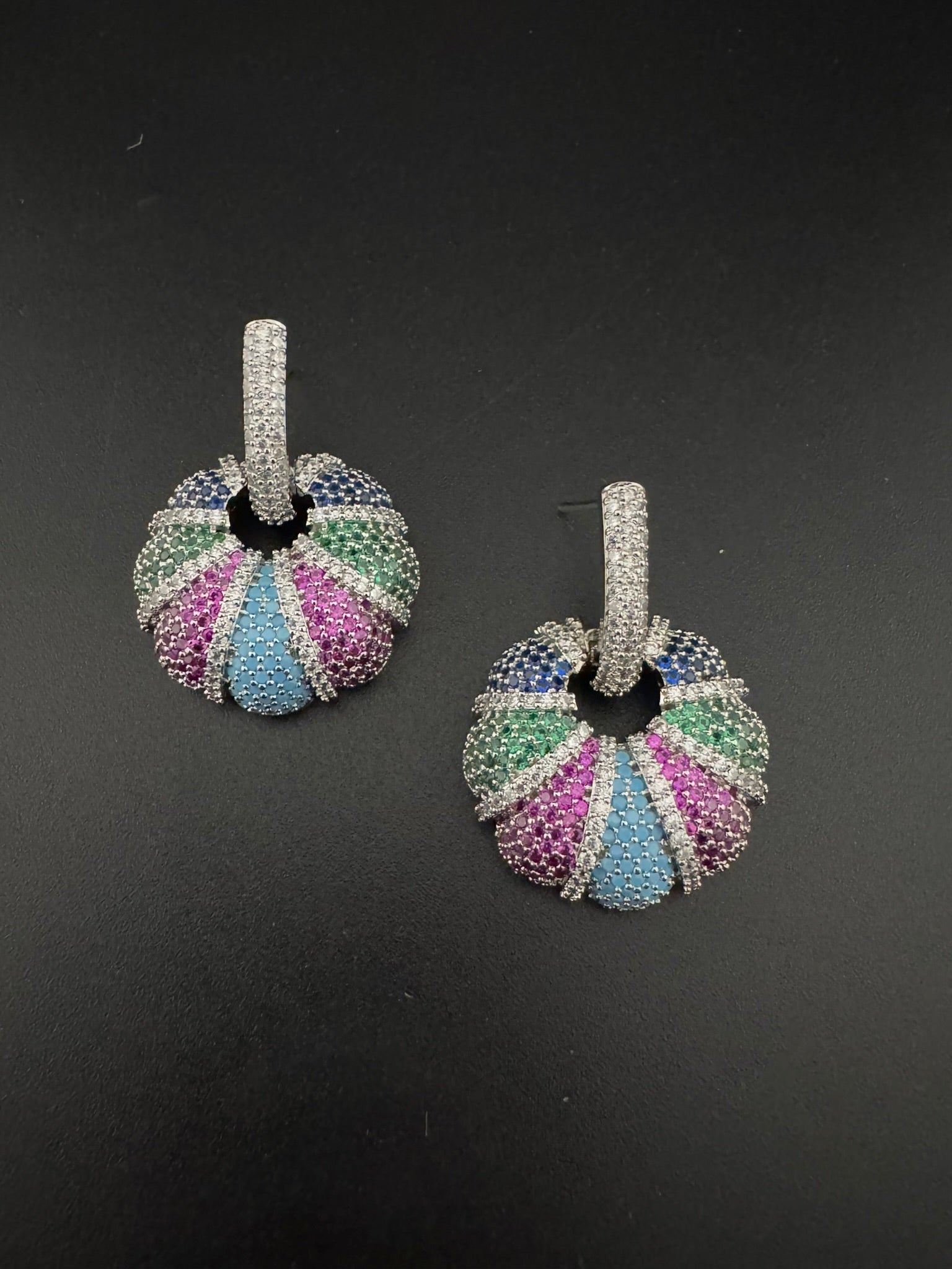 Premium Nano Setting Cubic Zirconia is Victorian designer Inspired Statement Drop Dangle earring