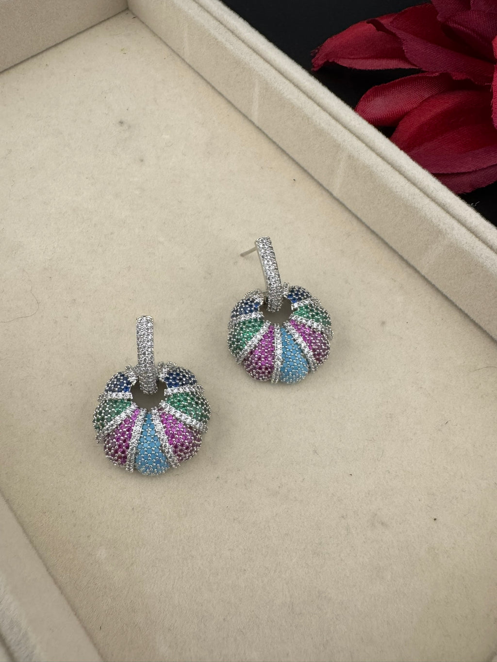 Premium Nano Setting Cubic Zirconia is Victorian designer Inspired Statement Drop Dangle earring