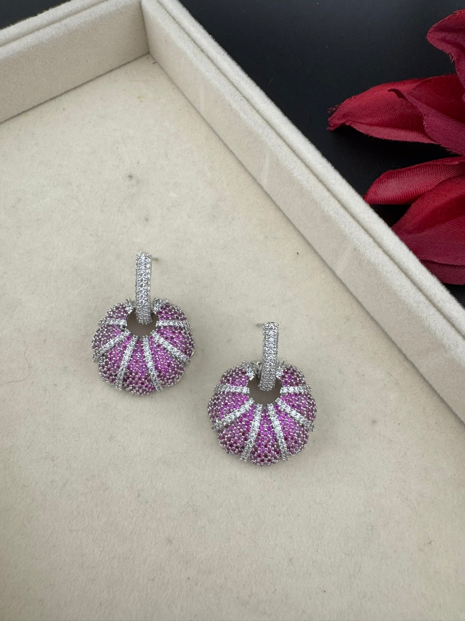 Premium Nano Setting Cubic Zirconia is Victorian designer Inspired Statement Drop Dangle earring