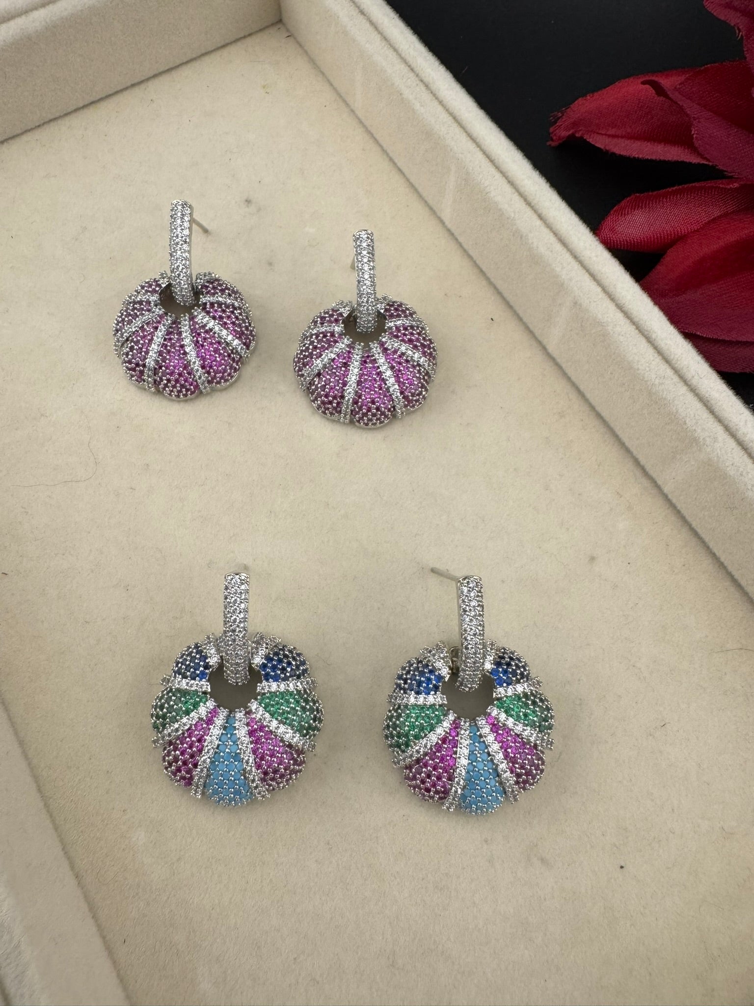 Premium Nano Setting Cubic Zirconia is Victorian designer Inspired Statement Drop Dangle earring