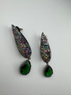 Premium Victorian Cubic Zirconia in Nano Setting long earrings, with stones