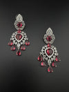Premium Cubic Zirconia with Crystals and Stones is designer Inspired Statement Drop Dangle Long earring/Chand bali