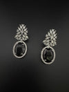 Premium Cubic Zirconia and Crystal stones in silver color earrings