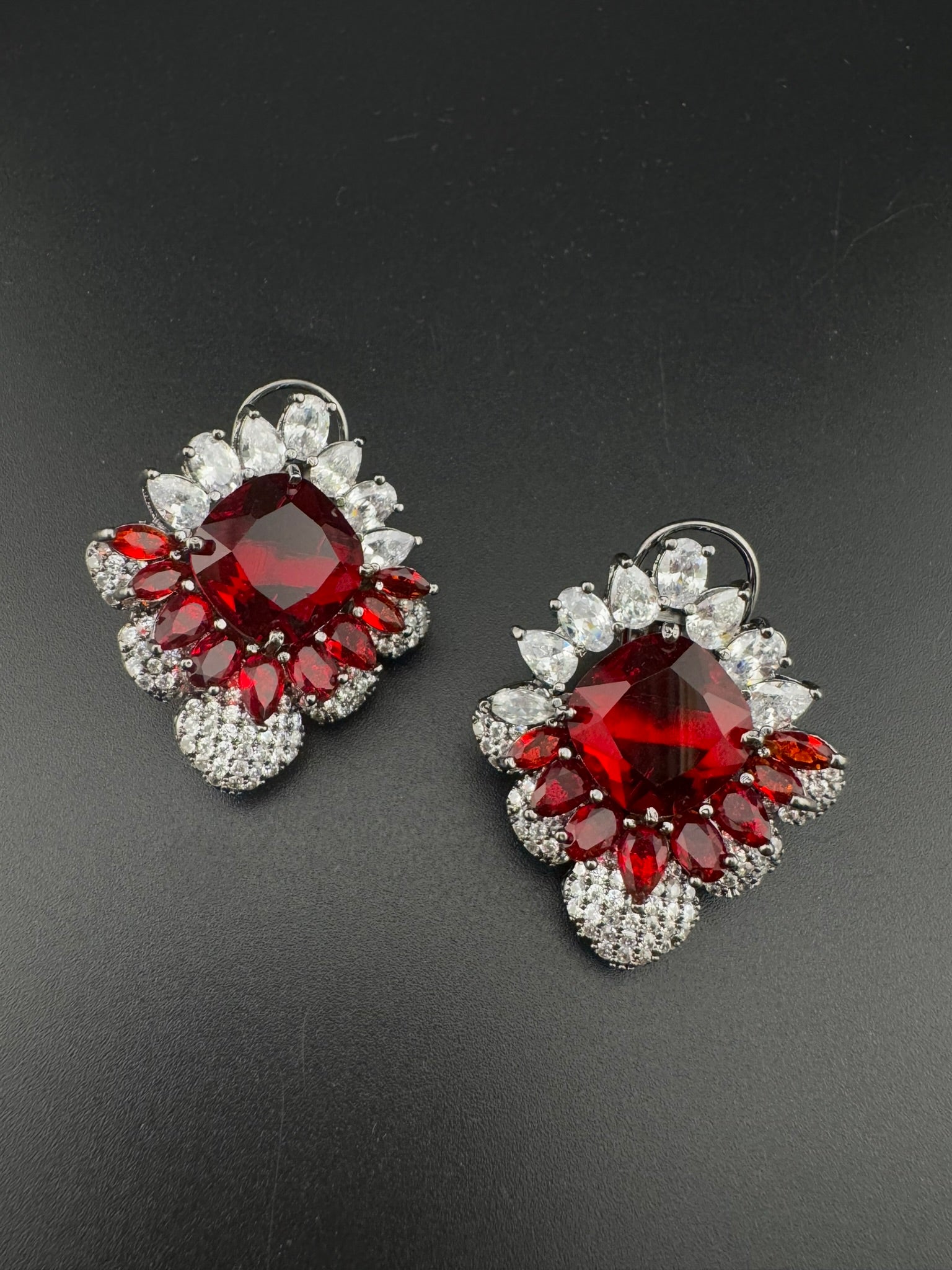 Premium Bow Cubic Zirconia and Swarovski Crystal stone in gold color Studs earrings