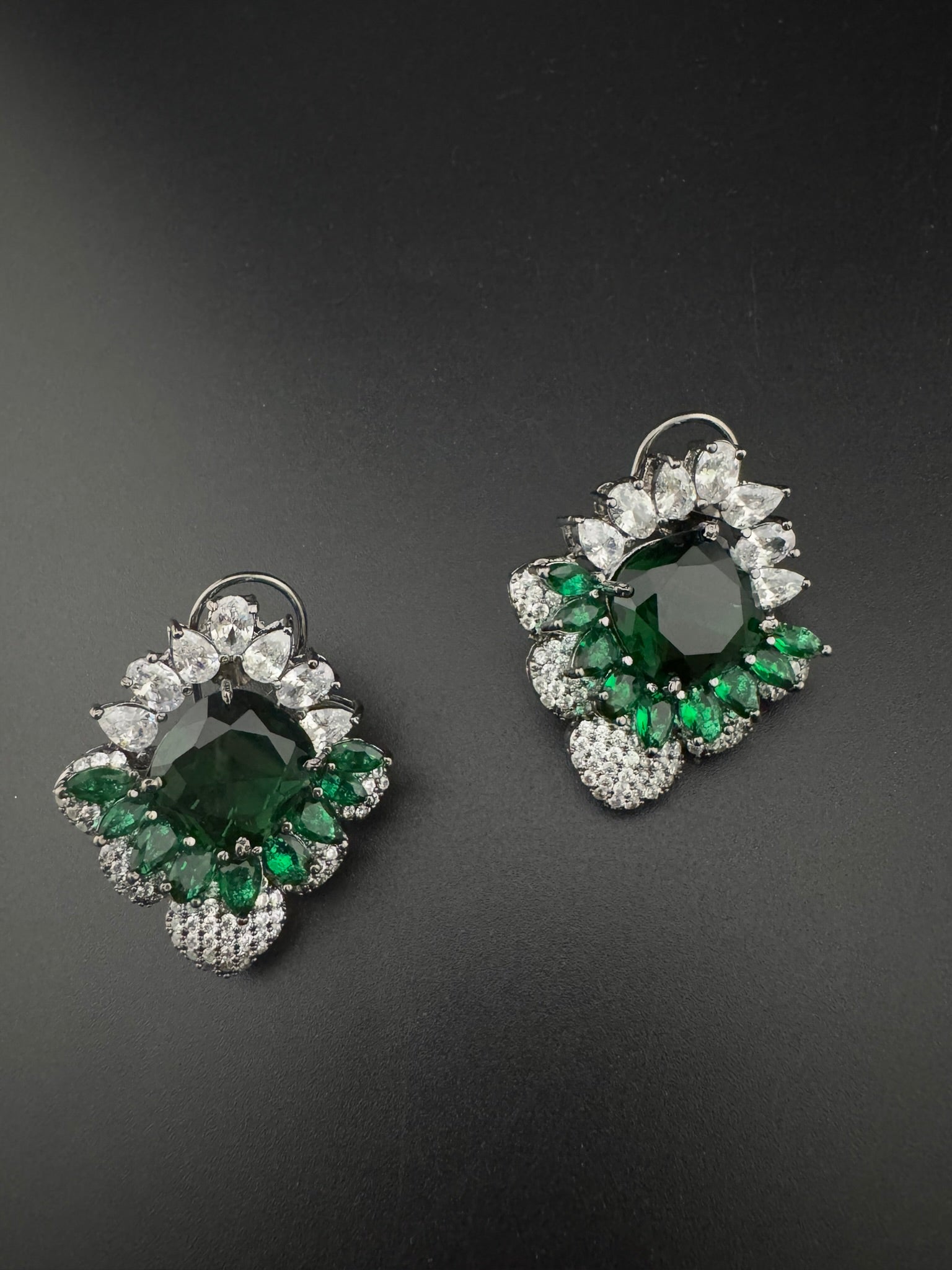 Premium Bow Cubic Zirconia and Swarovski Crystal stone in gold color Studs earrings