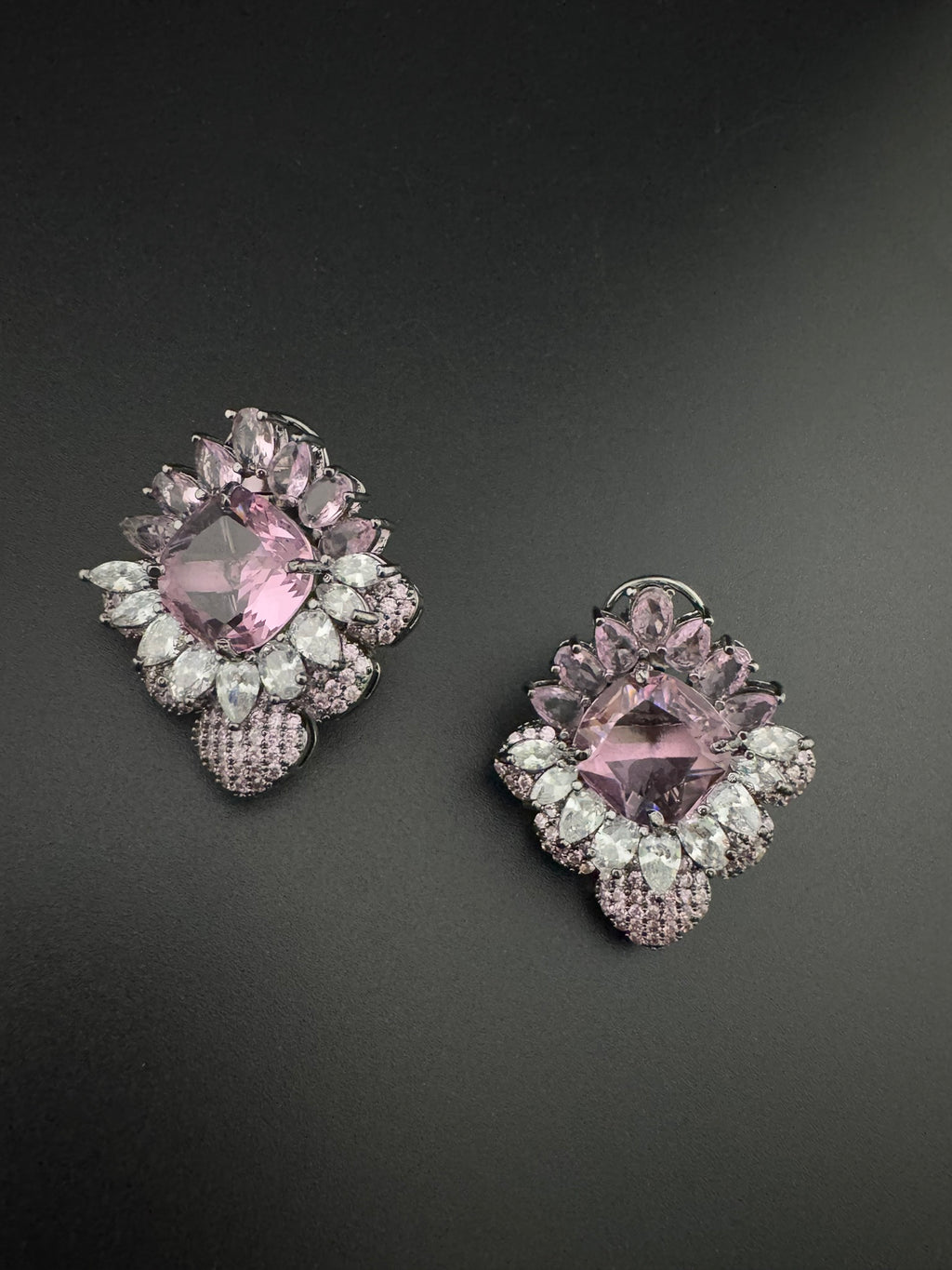 Premium Bow Cubic Zirconia and Swarovski Crystal stone in gold color Studs earrings