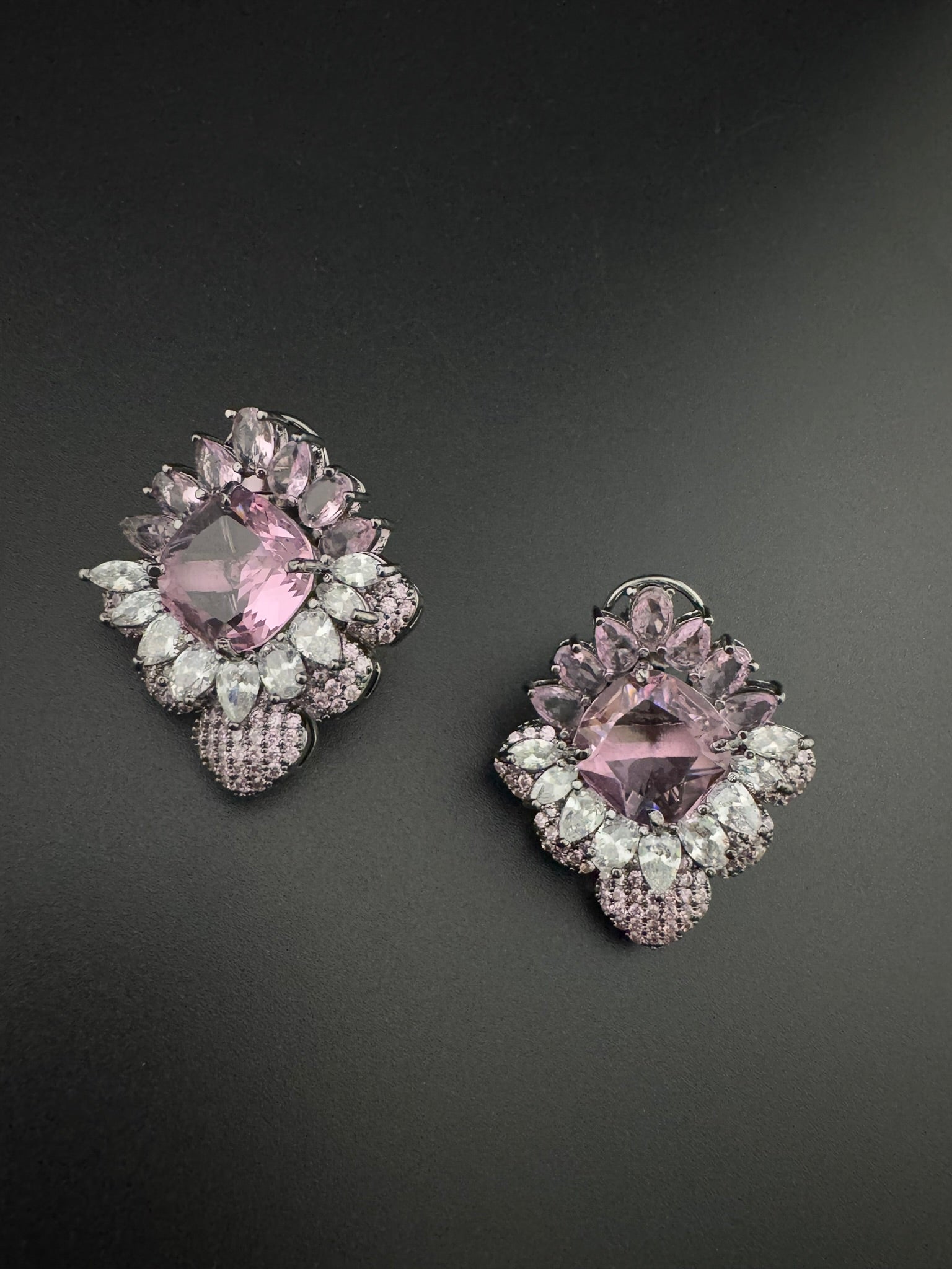 Premium Bow Cubic Zirconia and Swarovski Crystal stone in gold color Studs earrings