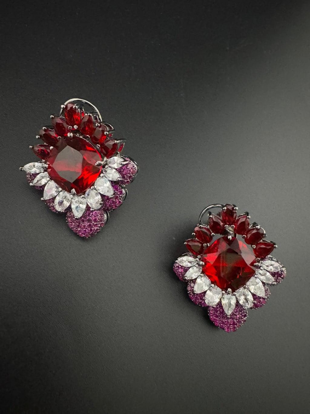 Premium Bow Cubic Zirconia and Swarovski Crystal stone in gold color Studs earrings