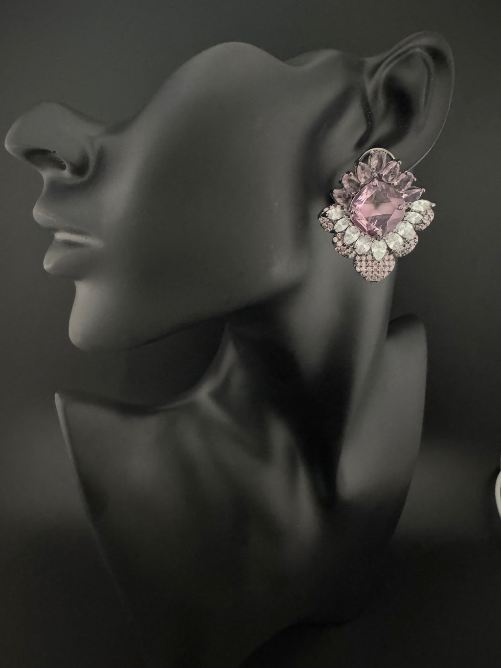 Premium Bow Cubic Zirconia and Swarovski Crystal stone in gold color Studs earrings