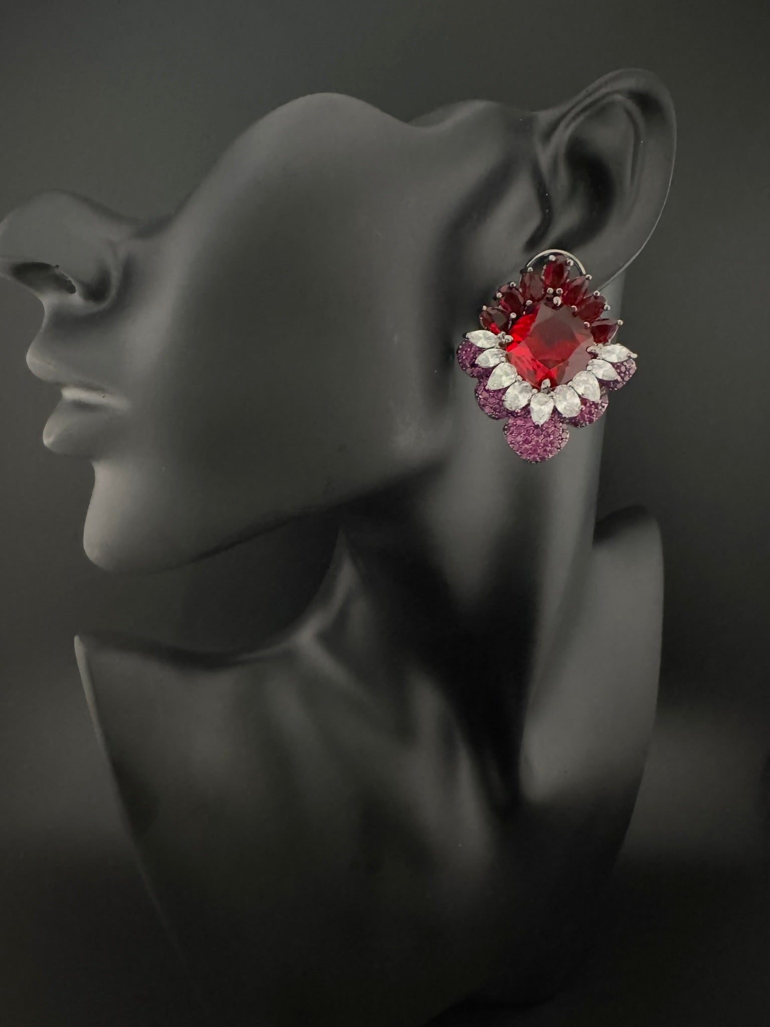 Premium Bow Cubic Zirconia and Swarovski Crystal stone in gold color Studs earrings