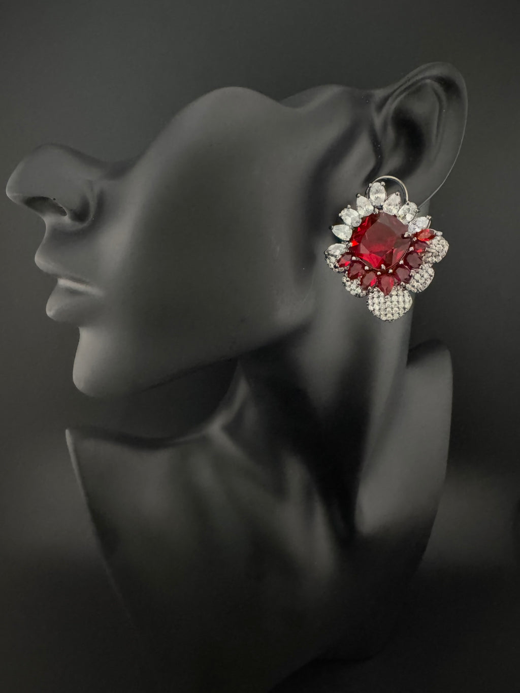 Premium Bow Cubic Zirconia and Swarovski Crystal stone in gold color Studs earrings