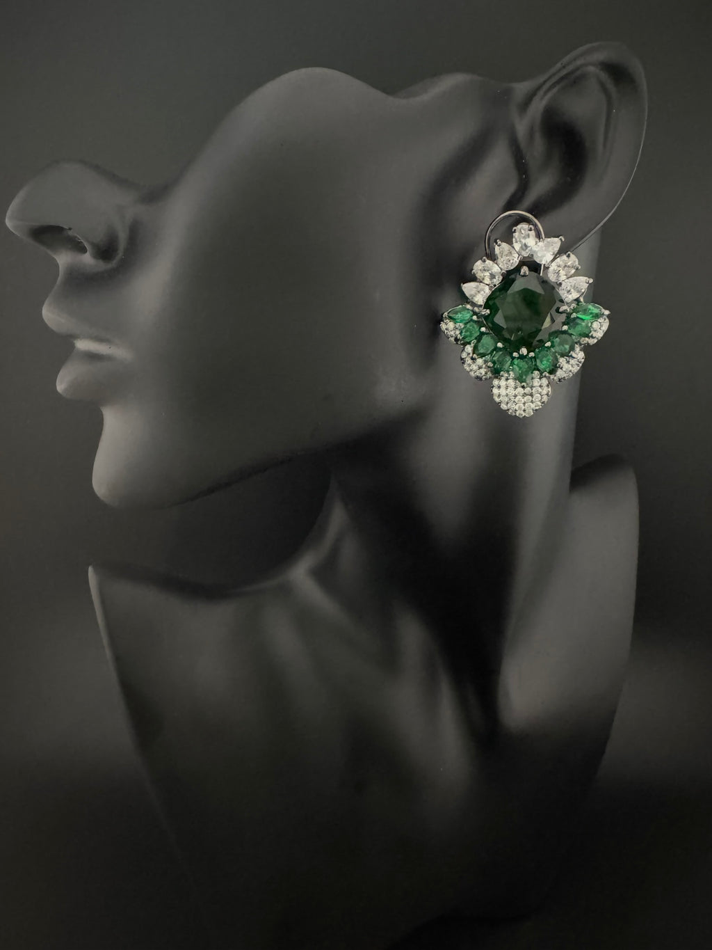 Premium Bow Cubic Zirconia and Swarovski Crystal stone in gold color Studs earrings