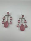 Premium Cubic Zirconia and glass stone in silver color is designer Inspired Statement Long earrings