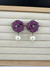 Premium Bow Cubic Zirconia and Swarovski Crystal stone in gold color Studs earrings