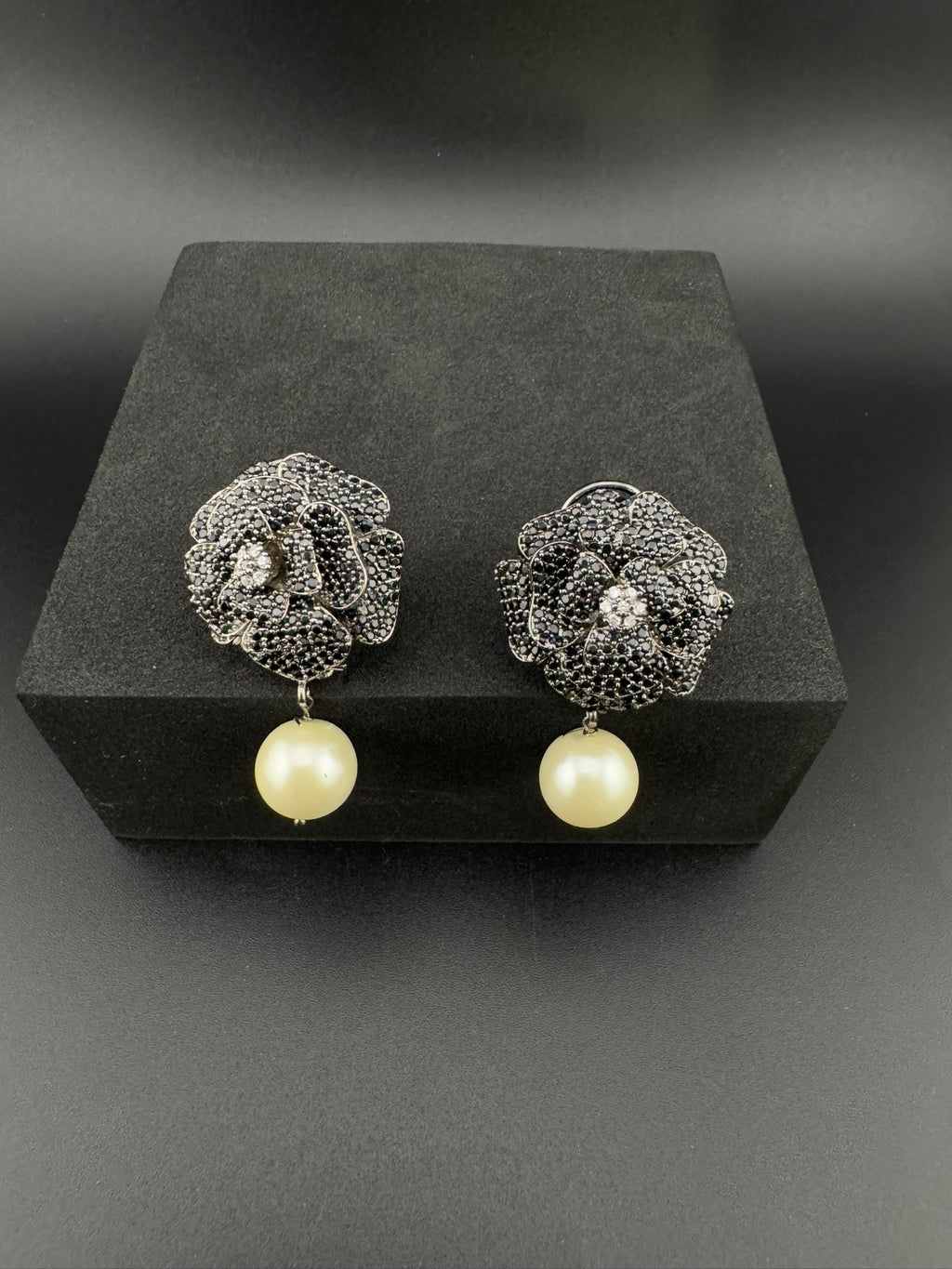 Premium Bow Cubic Zirconia and Swarovski Crystal stone in gold color Studs earrings