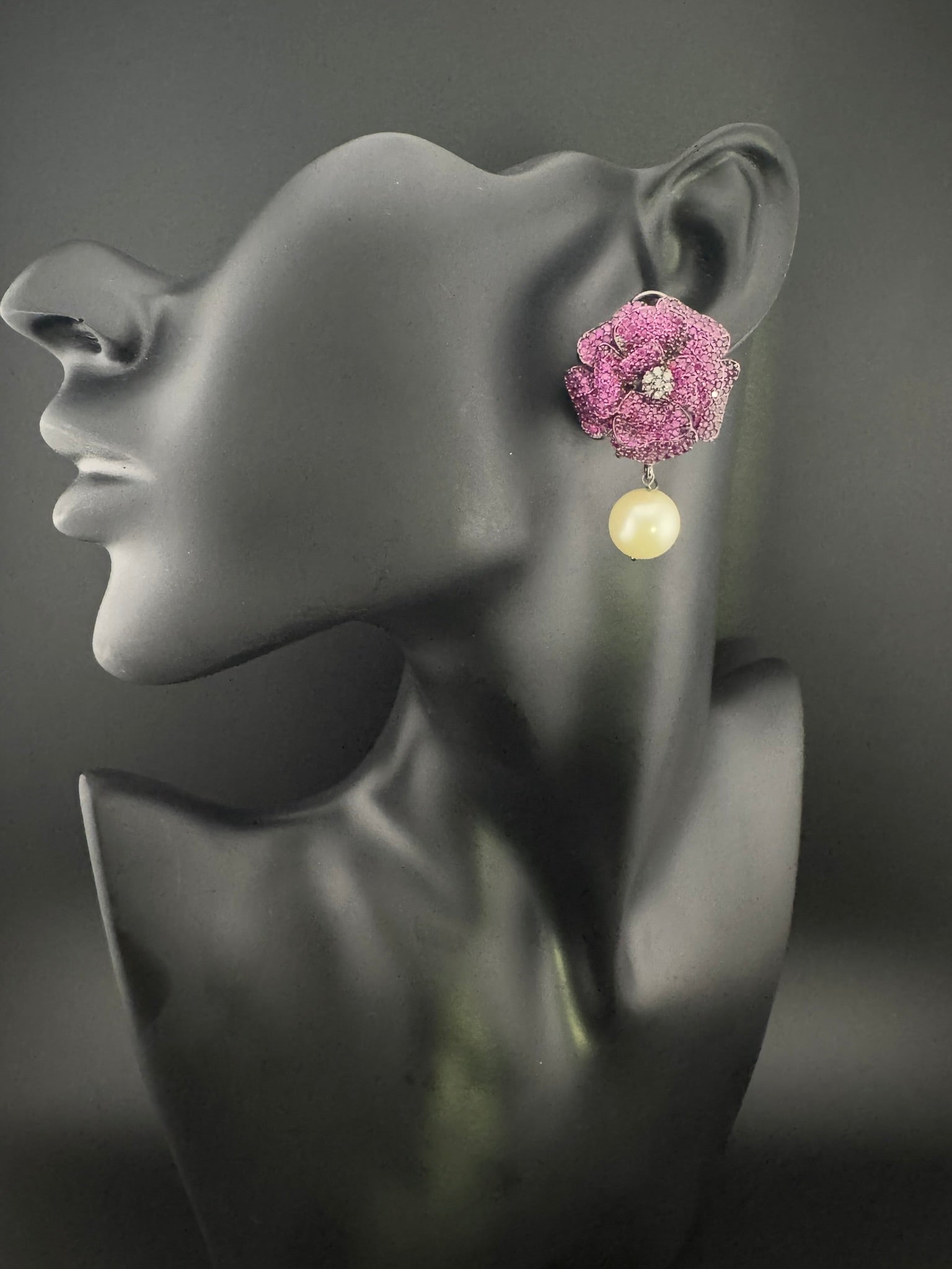 Premium Bow Cubic Zirconia and Swarovski Crystal stone in gold color Studs earrings