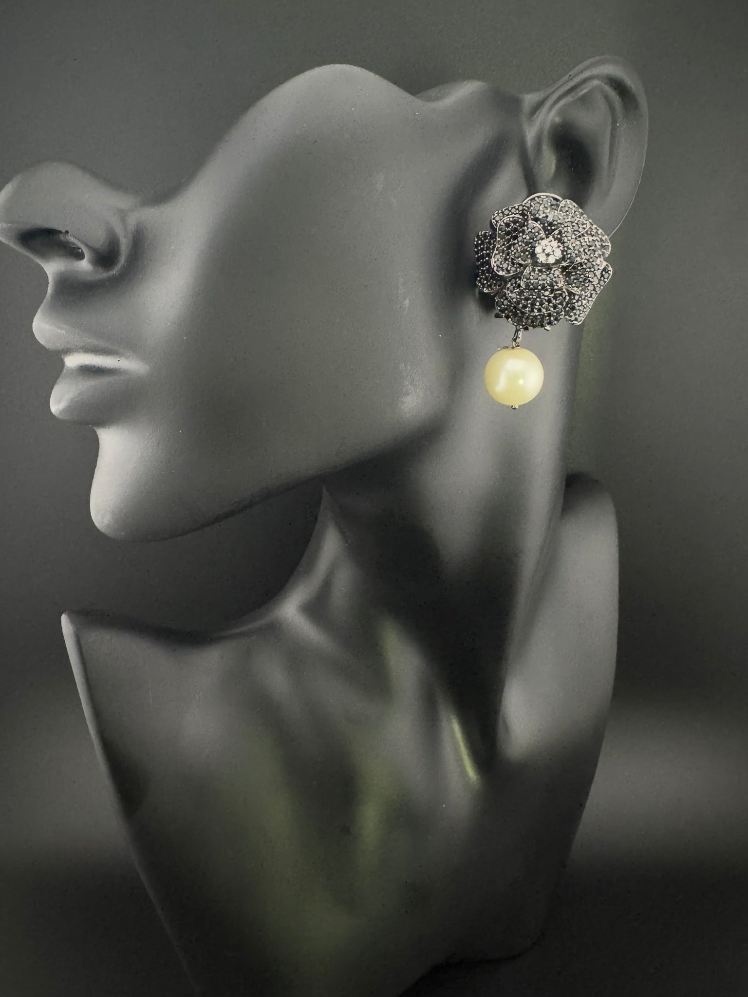 Premium Bow Cubic Zirconia and Swarovski Crystal stone in gold color Studs earrings