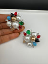 Premium Bow Cubic Zirconia and Swarovski Crystal stone in gold color Studs earrings