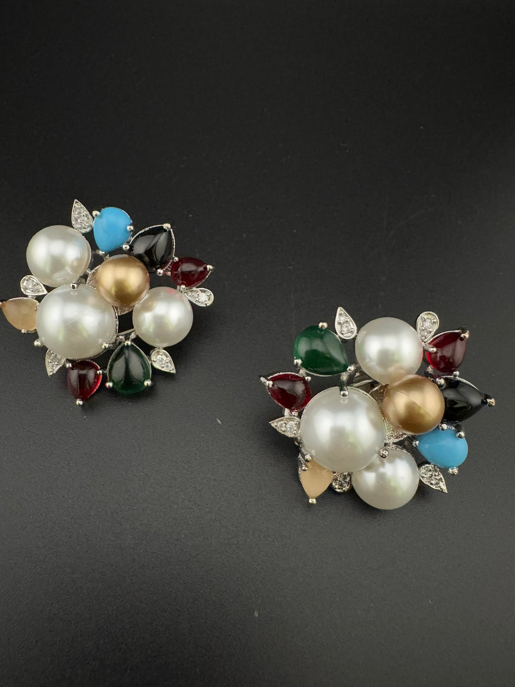 Premium Bow Cubic Zirconia and Swarovski Crystal stone in gold color Studs earrings